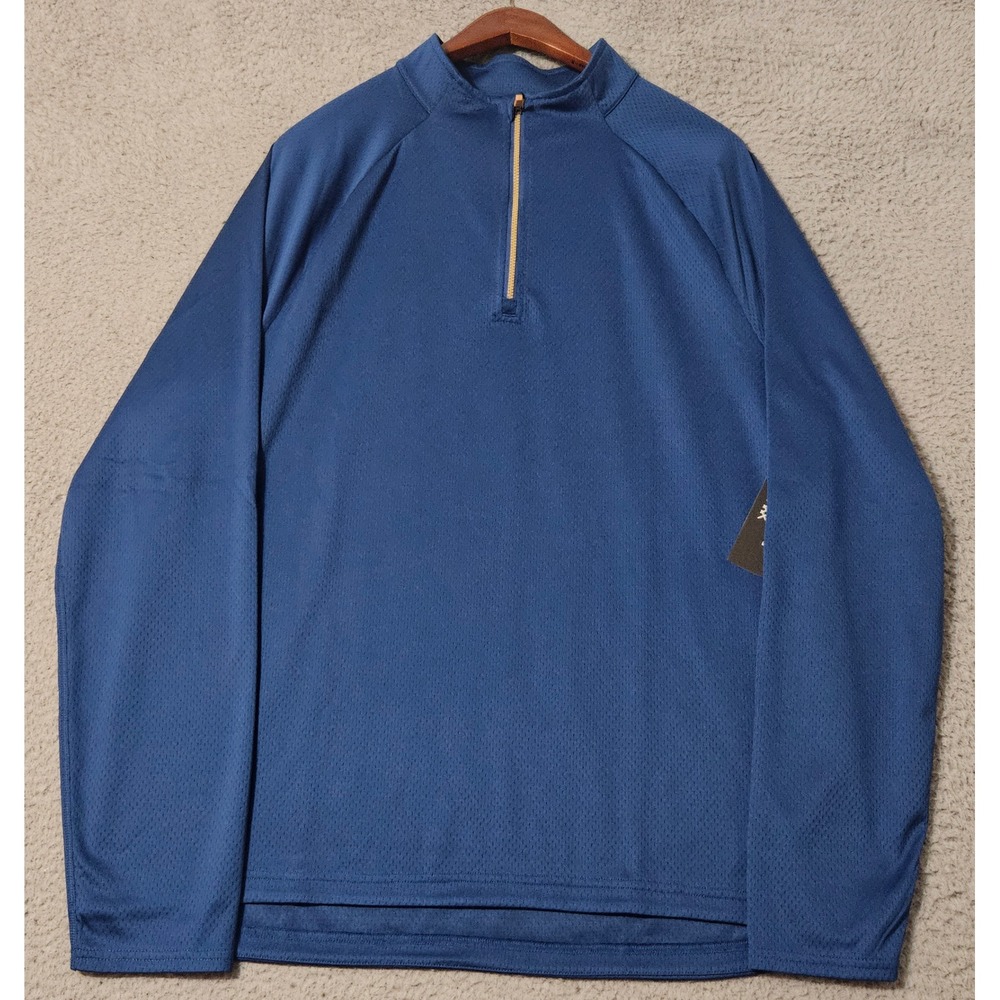 Rhone Men's‎ Courtside Quarter Zip Sweatshirt Size Large Blue Long Sleeve $108